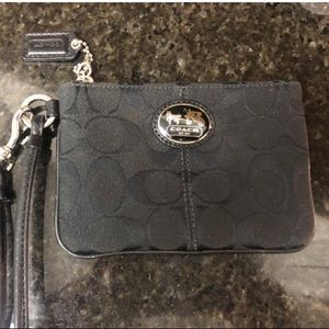 Black Coach Wristlet